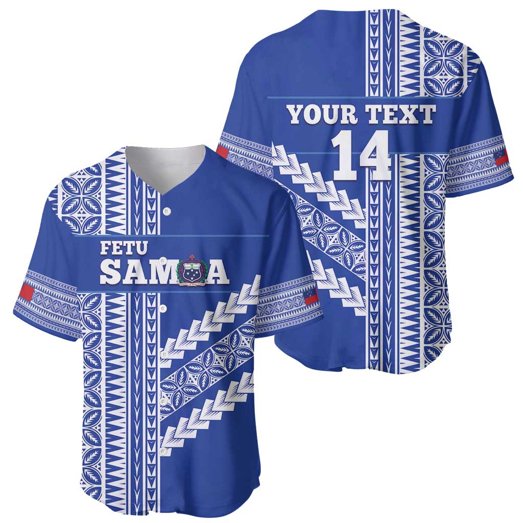 Fetu Samoa Rugby Custom Baseball Jersey Siapo Pattern - Sporty Style LT14 - Polynesian Pride