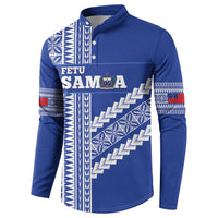 Fetu Samoa Rugby Custom Button Sweatshirt Siapo Pattern - Sporty Style LT14 - Polynesian Pride