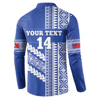 Fetu Samoa Rugby Custom Button Sweatshirt Siapo Pattern - Sporty Style LT14 - Polynesian Pride