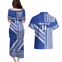 Fetu Samoa Rugby Custom Couples Matching Puletasi and Hawaiian Shirt Siapo Pattern - Sporty Style LT14 - Polynesian Pride