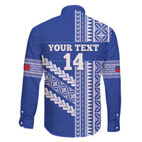Fetu Samoa Rugby Custom Family Matching Off The Shoulder Long Sleeve Dress and Hawaiian Shirt Siapo Pattern - Sporty Style