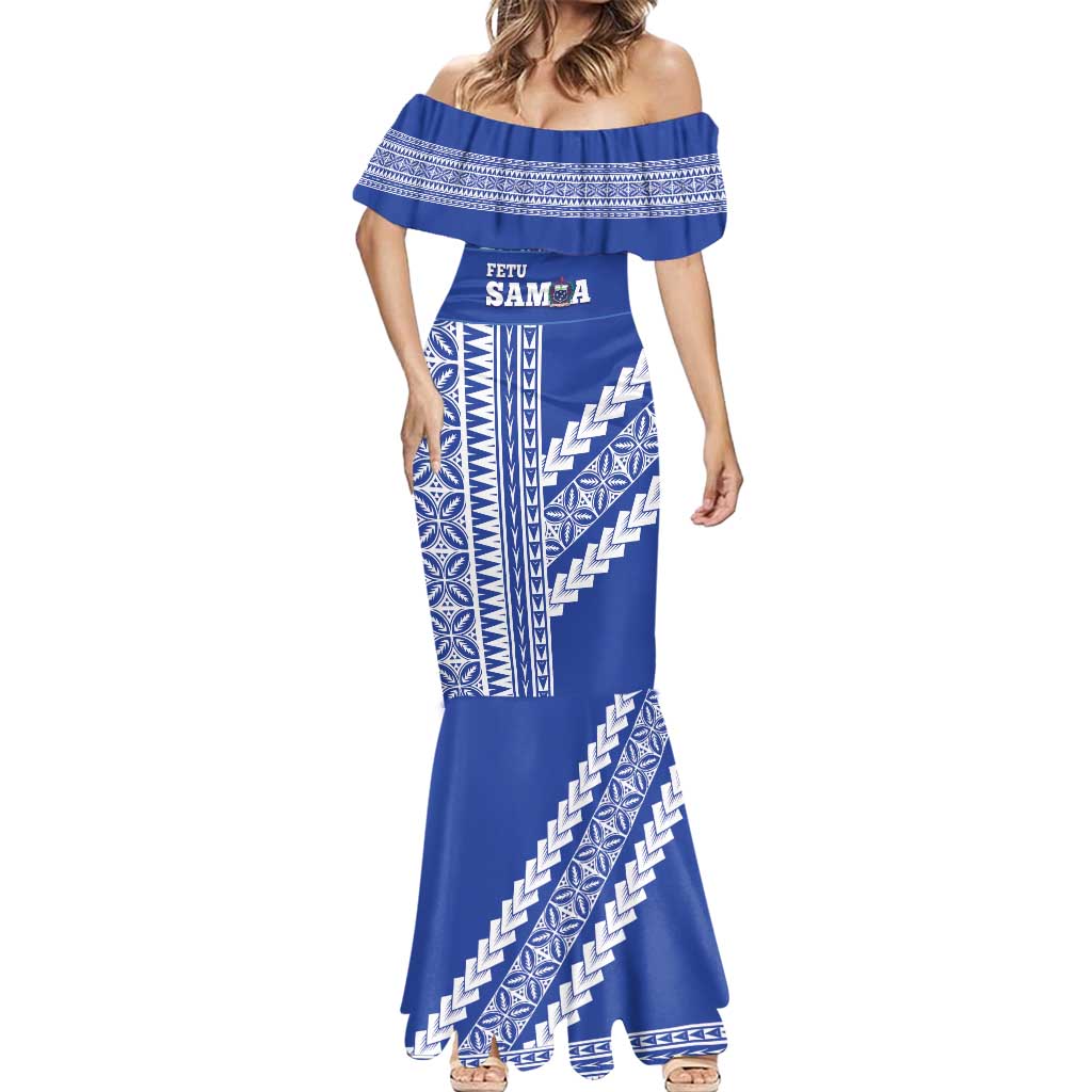 Fetu Samoa Rugby Custom Mermaid Dress Siapo Pattern - Sporty Style