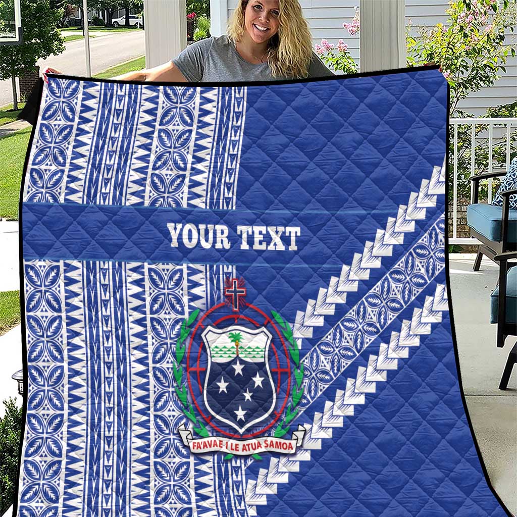 Fetu Samoa Rugby Custom Quilt Siapo Pattern - Sporty Style LT14 Blue - Polynesian Pride