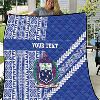 Fetu Samoa Rugby Custom Quilt Siapo Pattern - Sporty Style LT14 Blue - Polynesian Pride