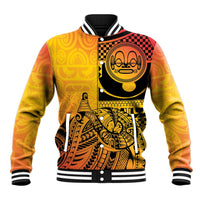 Marquesas Islands Baseball Jacket Marquesan Matatiki Fish Hook Patutiki - Polynesian Pride