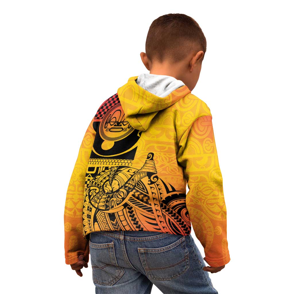 Marquesas Islands Kid Hoodie Marquesan Matatiki Fish Hook Patutiki - Polynesian Pride