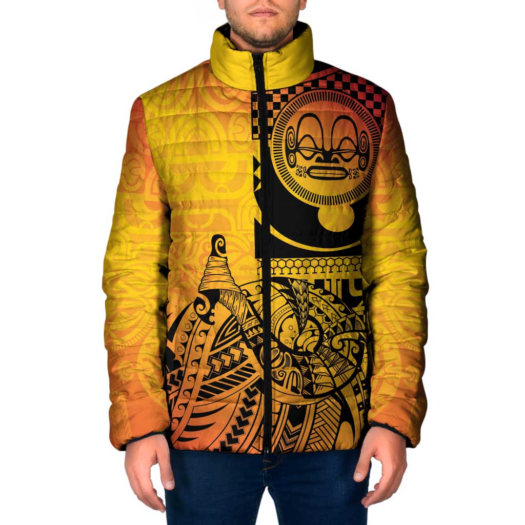 Marquesas Islands Padded Jacket Marquesan Matatiki Fish Hook Patutiki - Polynesian Pride