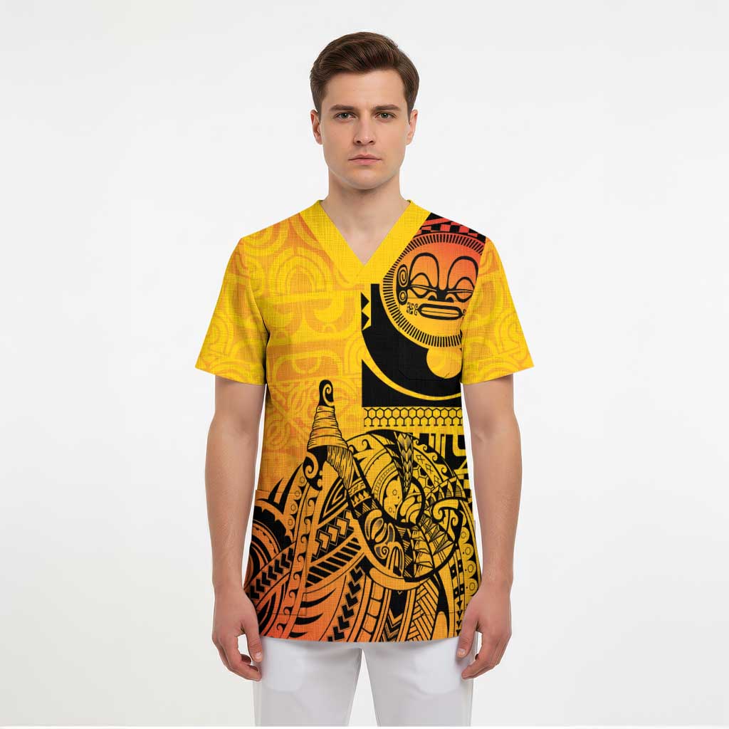 Marquesas Islands Scrub Top Marquesan Matatiki Fish Hook Patutiki - Polynesian Pride