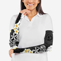 Black Samoa Tattoo Arm Sleeves Plumeria Samoan Ocean Tatau Pattern - Polynesian Pride