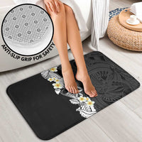 Black Samoa Tattoo Bathroom Set Plumeria Samoan Ocean Tatau Pattern - Polynesian Pride