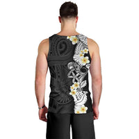 Black Samoa Tattoo Men Tank Top Plumeria Samoan Ocean Tatau Pattern - Polynesian Pride
