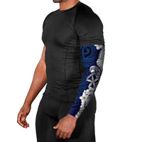 Blue Samoa Tattoo Arm Sleeves Plumeria Samoan Ocean Tatau Pattern - Polynesian Pride