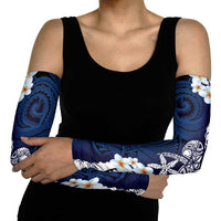 Blue Samoa Tattoo Arm Sleeves Plumeria Samoan Ocean Tatau Pattern - Polynesian Pride