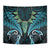 Aotearoa Pounamu Niho Tapestry Silver Fern Mix Maori Pattern - Turquoise