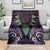 Aotearoa Pounamu Niho Blanket Silver Fern Mix Maori Pattern - Purple