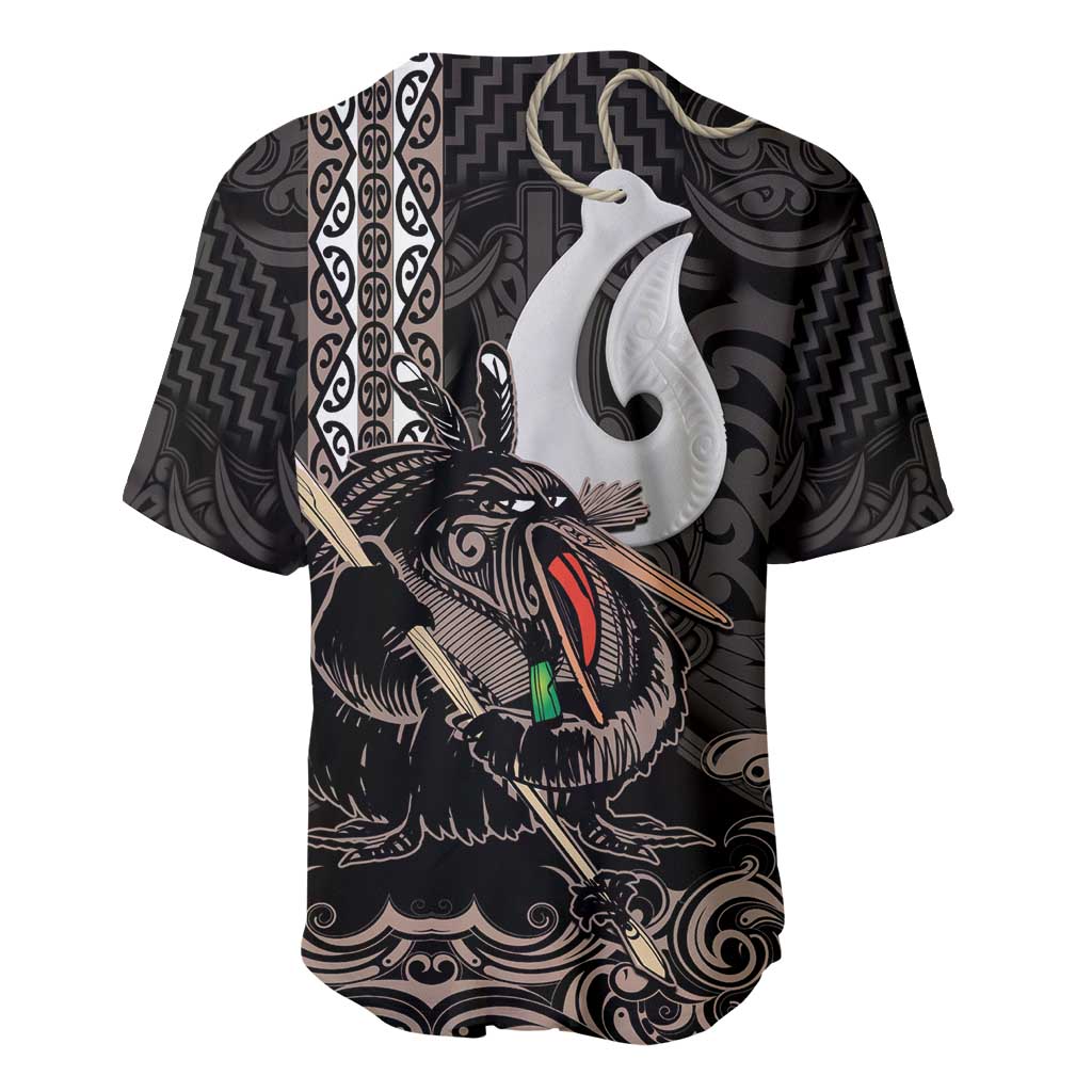 Aotearoa Hei Matau Baseball Jersey Haka Kiwi Mix Maori Mangopare LT14 - Polynesian Pride