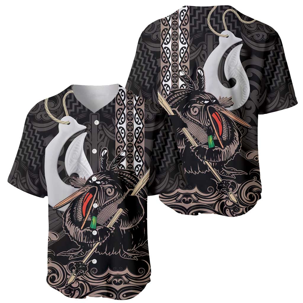 Aotearoa Hei Matau Baseball Jersey Haka Kiwi Mix Maori Mangopare LT14 - Polynesian Pride