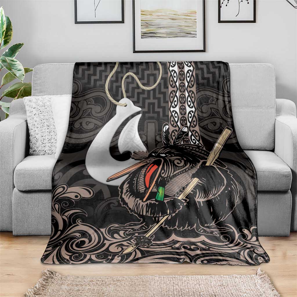 Aotearoa Hei Matau Blanket Haka Kiwi Mix Maori Mangopare