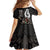 Aotearoa Hei Matau Family Matching Off The Shoulder Long Sleeve Dress and Hawaiian Shirt Haka Kiwi Mix Maori Mangopare