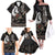 Aotearoa Hei Matau Family Matching Off The Shoulder Long Sleeve Dress and Hawaiian Shirt Haka Kiwi Mix Maori Mangopare