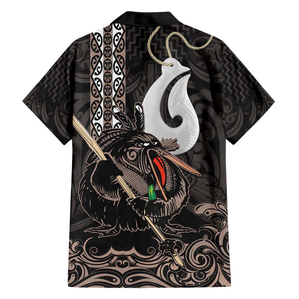 Aotearoa Hei Matau Family Matching Tank Maxi Dress and Hawaiian Shirt Haka Kiwi Mix Maori Mangopare LT14 - Polynesian Pride