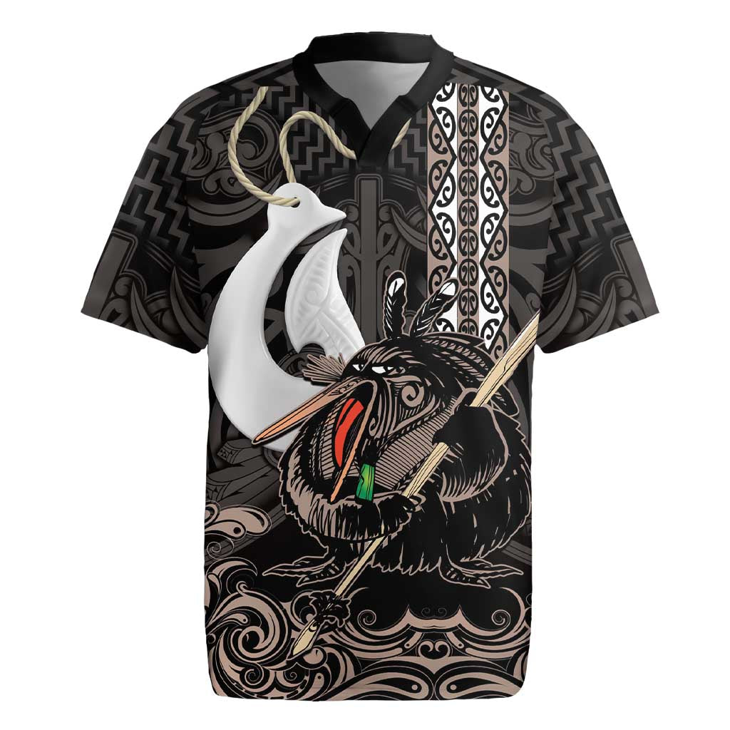 Aotearoa Hei Matau Rugby Jersey Haka Kiwi Mix Maori Mangopare