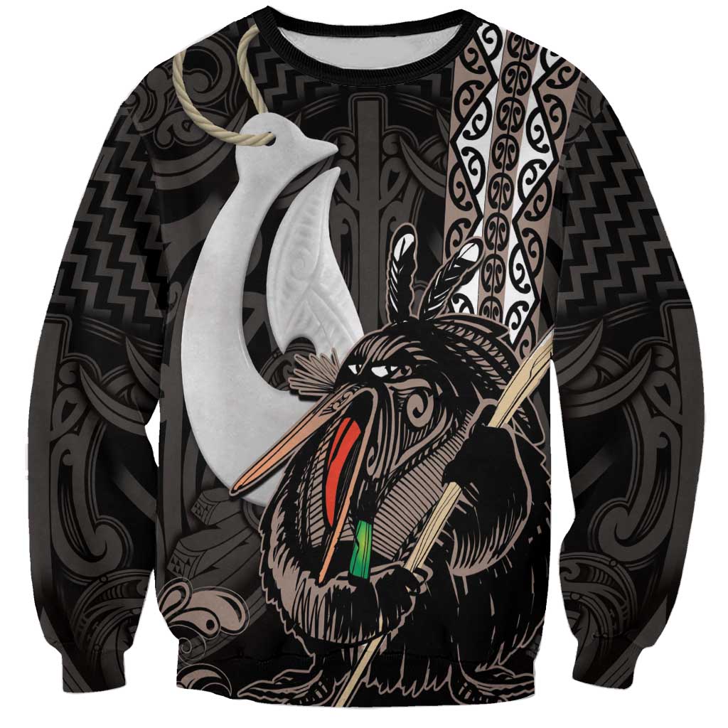 Aotearoa Hei Matau Sweatshirt Haka Kiwi Mix Maori Mangopare