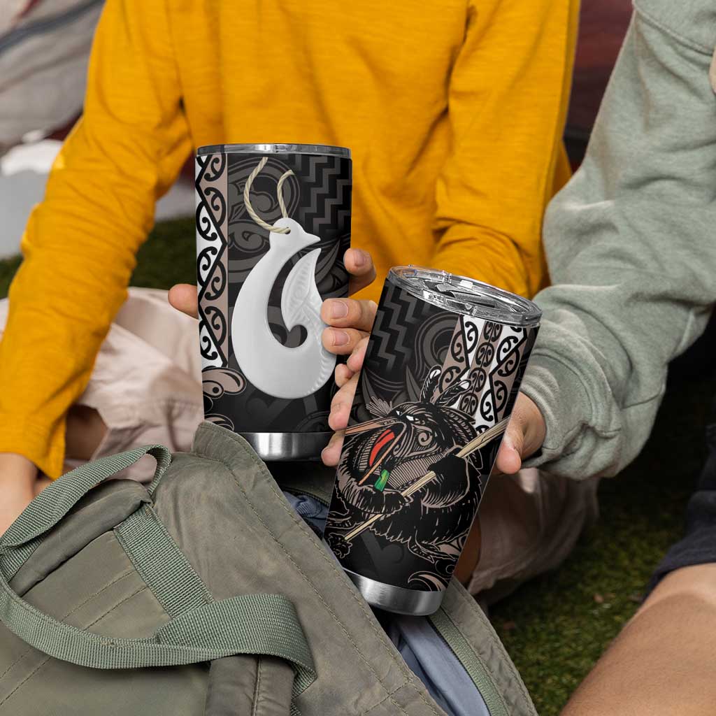 Aotearoa Hei Matau Tumbler Cup Haka Kiwi Mix Maori Mangopare