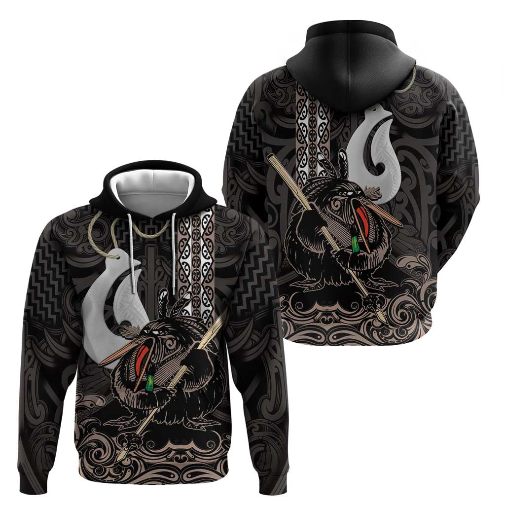 Aotearoa Hei Matau Zip Hoodie Haka Kiwi Mix Maori Mangopare LT14 - Polynesian Pride