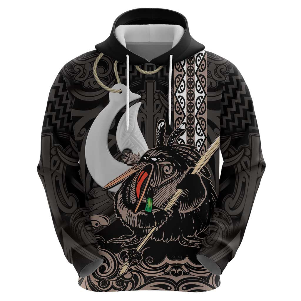 Aotearoa Hei Matau Zip Hoodie Haka Kiwi Mix Maori Mangopare LT14 - Polynesian Pride