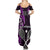 New Zealand Tiki Tennis Family Matching Summer Maxi Dress and Hawaiian Shirt 2024 Aotearoa Tenehi Maori Silver Fern - Purple LT14 - Polynesian Pride