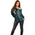 New Zealand Tiki Tennis Off Shoulder Sweater 2024 Aotearoa Tenehi Maori Silver Fern - Turquoise LT14 - Polynesian Pride