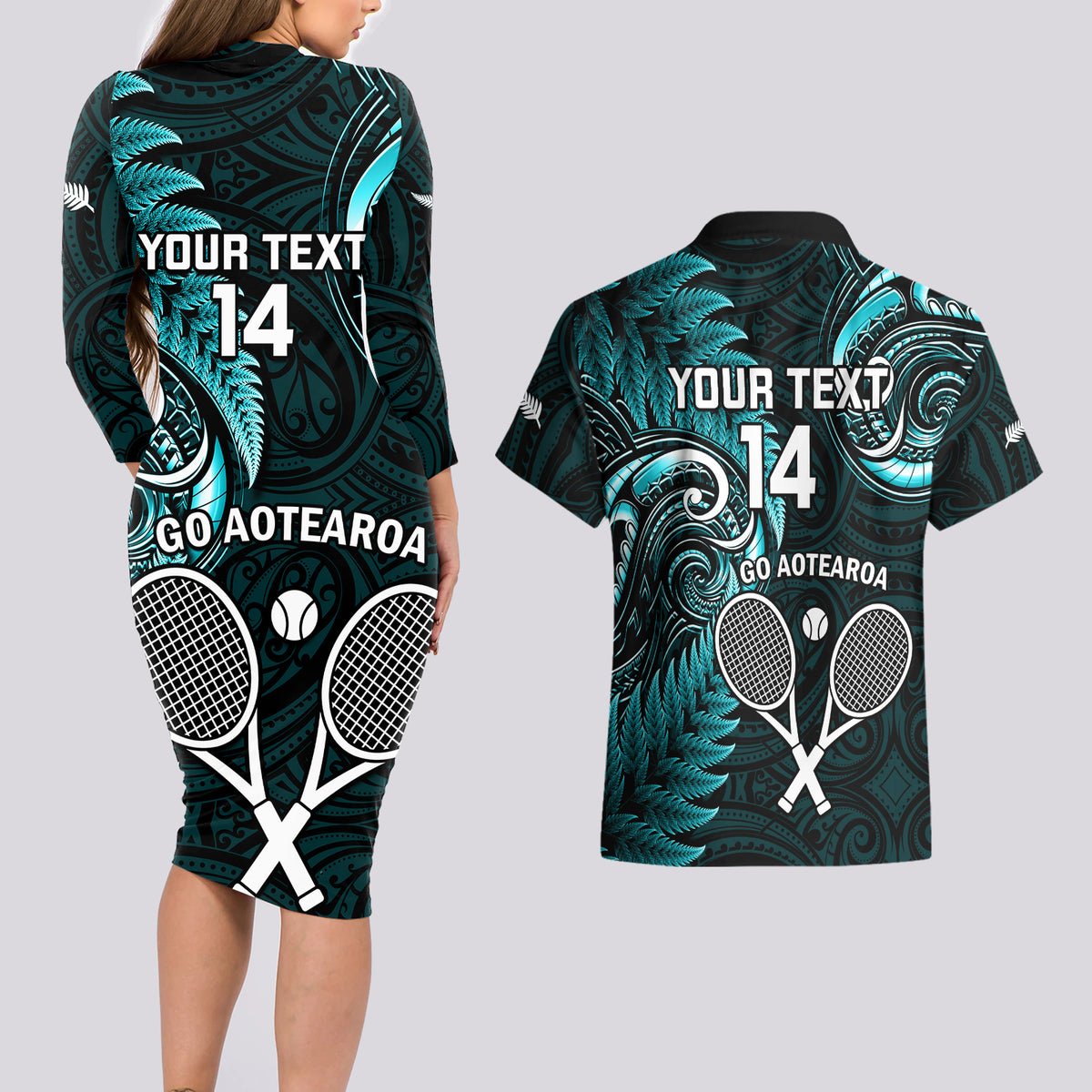 Malampa Fiji Day Couples Matching Short Sleeve Bodycon Dress and Hawaiian Shirt Together We Grow Proud Polynesian Tapa Artsy LT14 main image 0