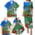 Personalised Halo Olaketa Solomon Islands Family Matching Puletasi and Hawaiian Shirt Coat Of Arms With Tropical Flowers Flag Style LT14 - Polynesian Pride