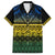 Halo Olaketa Solomon Islands Family Matching Puletasi and Hawaiian Shirt Melanesian Tribal Pattern Gradient Version LT14 Dad's Shirt - Short Sleeve Black - Polynesian Pride