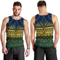 Halo Olaketa Solomon Islands Men Tank Top Melanesian Tribal Pattern Gradient Version LT14 - Polynesian Pride