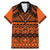 Halo Olaketa Solomon Islands Family Matching Mermaid Dress and Hawaiian Shirt Melanesian Tribal Pattern Orange Version LT14 Dad's Shirt - Short Sleeve Orange - Polynesian Pride