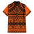 Halo Olaketa Solomon Islands Family Matching Puletasi and Hawaiian Shirt Melanesian Tribal Pattern Orange Version LT14 - Polynesian Pride