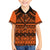 Halo Olaketa Solomon Islands Family Matching Puletasi and Hawaiian Shirt Melanesian Tribal Pattern Orange Version LT14 Son's Shirt Orange - Polynesian Pride