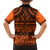 Halo Olaketa Solomon Islands Family Matching Summer Maxi Dress and Hawaiian Shirt Melanesian Tribal Pattern Orange Version LT14 - Polynesian Pride