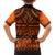 Halo Olaketa Solomon Islands Family Matching Tank Maxi Dress and Hawaiian Shirt Melanesian Tribal Pattern Orange Version LT14 - Polynesian Pride