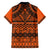 Halo Olaketa Solomon Islands Family Matching Tank Maxi Dress and Hawaiian Shirt Melanesian Tribal Pattern Orange Version LT14 - Polynesian Pride
