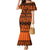 Halo Olaketa Solomon Islands Mermaid Dress Melanesian Tribal Pattern Orange Version LT14 Women Orange - Polynesian Pride