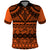 Halo Olaketa Solomon Islands Polo Shirt Melanesian Tribal Pattern Orange Version LT14 Orange - Polynesian Pride