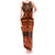 Halo Olaketa Solomon Islands Tank Maxi Dress Melanesian Tribal Pattern Orange Version LT14 Women Orange - Polynesian Pride