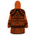 Halo Olaketa Solomon Islands Wearable Blanket Hoodie Melanesian Tribal Pattern Orange Version LT14 - Polynesian Pride