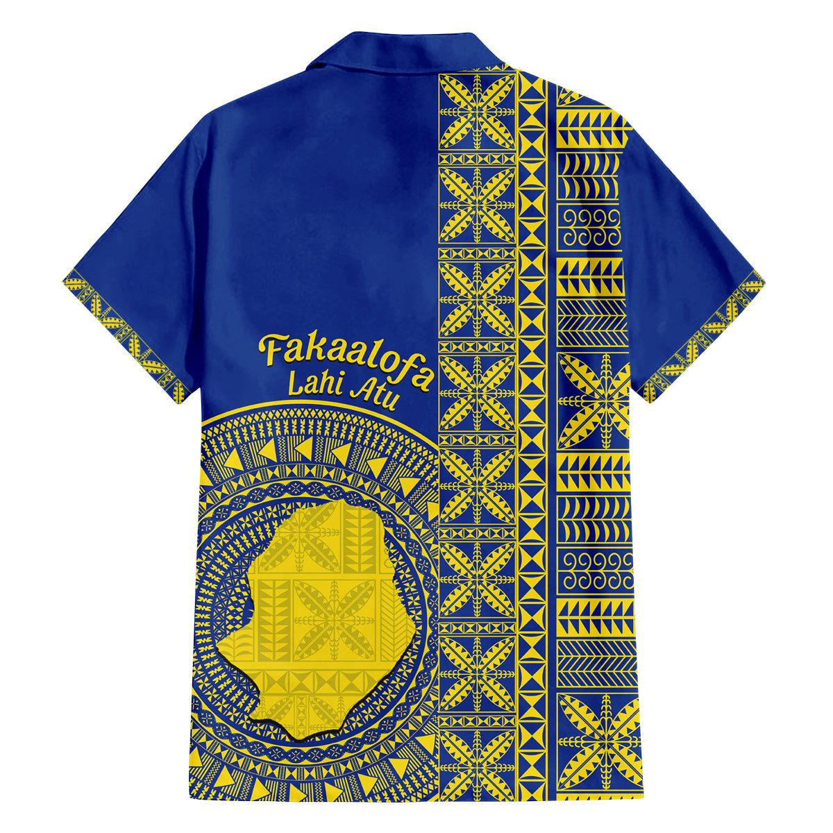 Fakaalofa Lahi Atu Niue Family Matching Puletasi and Hawaiian Shirt Niuean Map With Hiapo Pattern Blue Version LT14 - Polynesian Pride