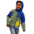 Fakaalofa Lahi Atu Niue Kid Hoodie Niuean Map With Hiapo Pattern Blue Version LT14 - Polynesian Pride