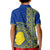 Fakaalofa Lahi Atu Niue Kid Polo Shirt Niuean Map With Hiapo Pattern Blue Version LT14 - Polynesian Pride