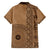 Fakaalofa Lahi Atu Niue Family Matching Short Sleeve Bodycon Dress and Hawaiian Shirt Vintage Hiapo Pattern Brown Version LT14 - Polynesian Pride